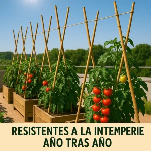 30 Tutores de Bambú 180 cm Ø 14/16 mm – Estacas Naturales para Tomateras y Huerto - Image 4