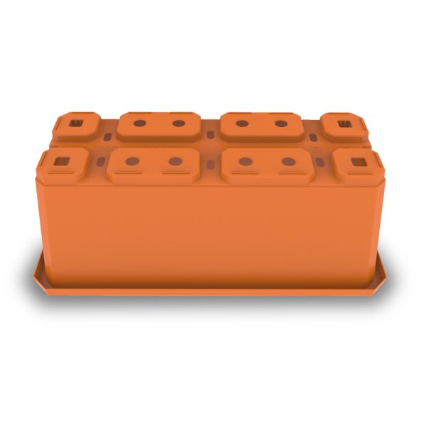 Pack 6 Jardineras 40x17,5x15 (8L) Arcilla - Imagen 2