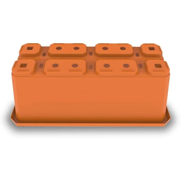 Pack 6 Jardineras 8L Balcon,Terraza, Jardin, Aromaticas 40x17,5x15 Color Arcilla - Imagen 2
