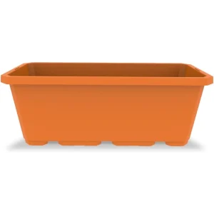 Pack 6 Jardineras 8L Balcon,Terraza, Jardin, Aromaticas 40x17,5x15 Color Arcilla