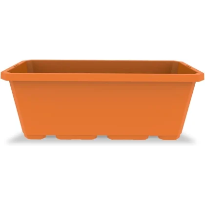 Pack 6 Jardineras 8L Balcon,Terraza, Jardin, Aromaticas 40x17,5x15 Color Arcilla