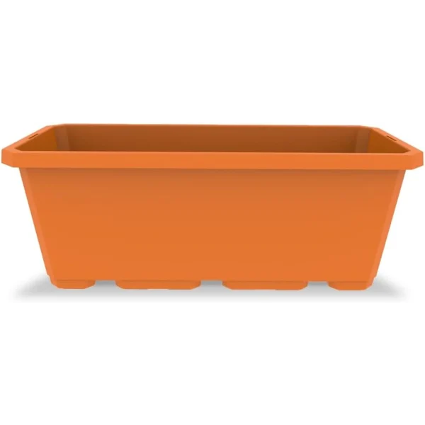 Pack 6 Jardineras 8L Balcon,Terraza, Jardin, Aromaticas 40x17,5x15 Color Arcilla