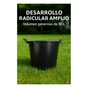 5 Macetas para Frutales, Huerto y Plantas medianas y grandes - 30L - con Asas Reforzadas y Drenaje – Uso Profesional en Viveros y Cultivo Doméstico - Imagen 6