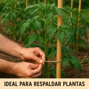 100 Tutores de Bambú 120cm - Diametro 10/12mm para Plantas de Tomates - Estacas Huerto - Cañas de Bambù Tomateras - Imagen 4