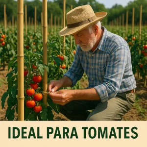 30 Tutores de Bambú 180 cm Ø 14/16 mm – Estacas Naturales para Tomateras y Huerto - Image 3
