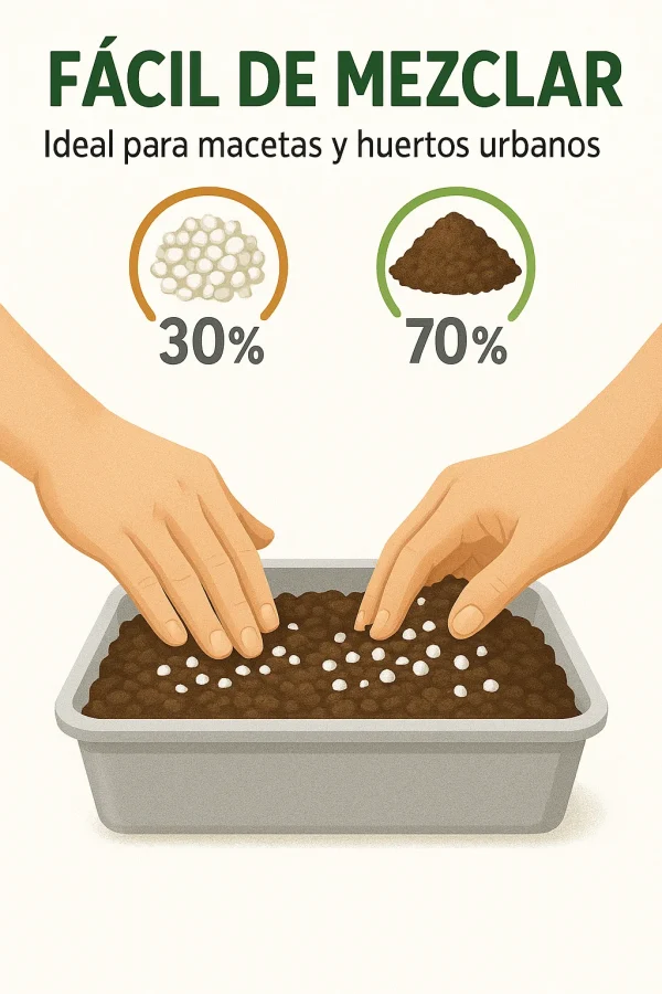 Perlita para Plantas 25L – Sustrato ligero y drenante para macetas y huerto - Imagen 6
