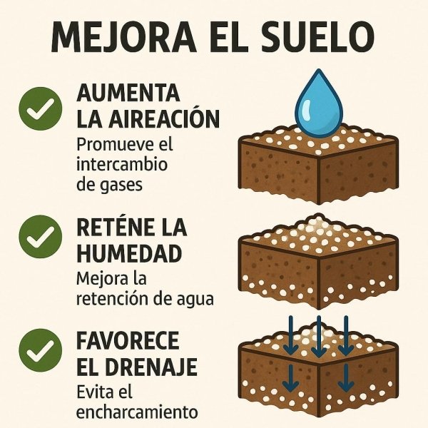 Perlita para Plantas - Mineral Perlite para Mezclar con Tierra/Sustrato - Perlita Expandida – Sustrato Ligero para Jardinería y Macetas, Mejora Drenaje - Imagen 4