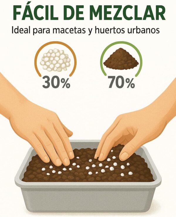 Perlita para Plantas 25L – Sustrato ligero y drenante para macetas y huerto - Imagen 5