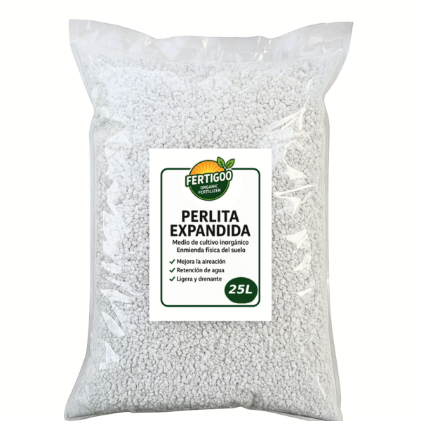 Perlita para plantas 25L en bolsa para jardinería