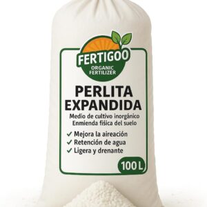 100 Lt Perlita para Plantas Mineral - Perlite para Mezclar con Tierra/Sustrato - Perlita Expandida – Sustrato Ligero para Jardinería y Macetas, Mejora Drenaje