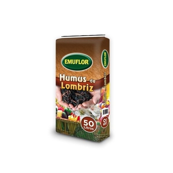 Humus de Lombriz EMUFLOR (Saco de 50 litros)