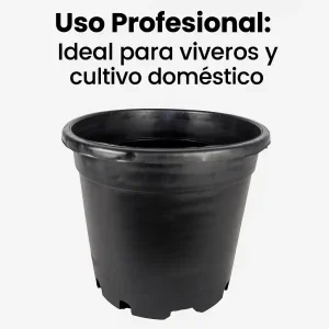 25 Macetas 16L Exterior Plastico con Drenaje –30x33x29,5 cm – Resistente a UV y Heladas – Maceta Exterior y Apilable – Cultivo Indoor/Outdoor Color Negro