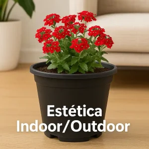 5 Macetas 16L Exterior Plastico con Drenaje –30x33x29,5 cm – Resistente a UV y Heladas – Maceta Exterior y Apilable – Cultivo Indoor/Outdoor Color Negro - Imagen 7