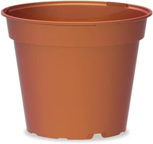 Pack 25 Macetas de vivero para aromaticas 15×12 cm – 1,3L – | Plástico Reforzado con Drenaje en Y | Maceta para Cultivo de Plantas de Temporada, Aromáticas y Vivaces. Color Teja.
