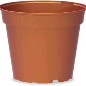 Pack 25 Macetas de vivero para aromaticas 15×12 cm – 1,3L – | Plástico Reforzado con Drenaje en Y | Maceta para Cultivo de Plantas de Temporada, Aromáticas y Vivaces. Color Teja.