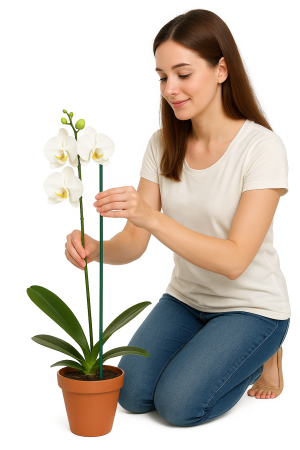 100 Tutores para Plantas - Soporte para Plantas de 60 cm - Ø 5,5/6mm estacas para jardín - Flores - Varillas color Verde - Imagen 3