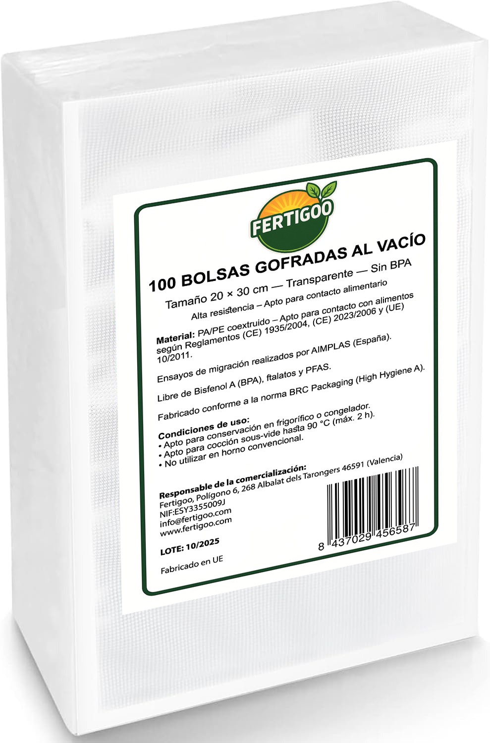 Bolsas Vacío para Alimentos 20x30 cm