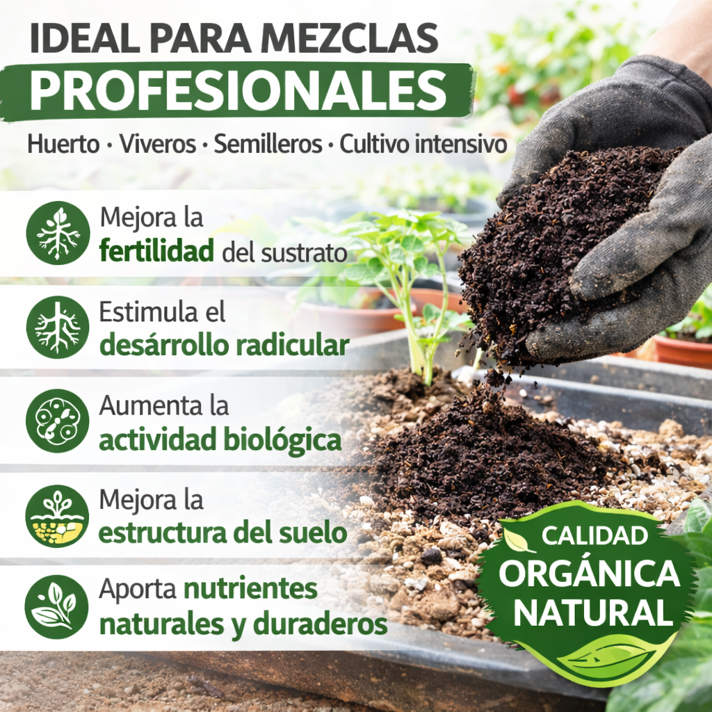 Fertigoo® Humus de Lombriz 15L Premium | Abono Organico 100% | Huerto - Plantas - Macetas - Cultivos - Semilleros | Mejora Suelo, Raíces y Retención de Agua | Rico en Nutrientes - Imagen 2